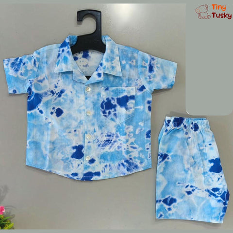 Tiny Tusky Kids' Beach Vibes Tie-Dye Co-Ord Set - Tiny Tusky
