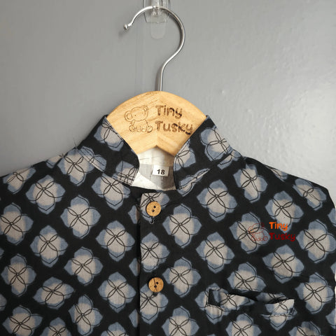 Tiny Tusky Stylish Blue Boys Jacket and Kurta Set