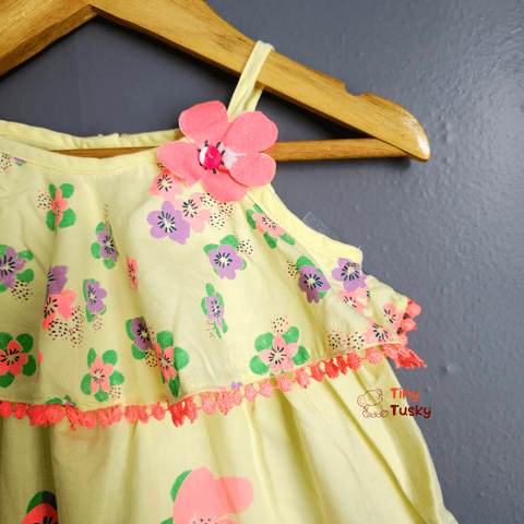 Tiny Tusky Girls Pink Floral Summer Dress - Tiny Tusky