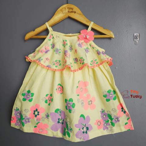 Tiny Tusky Girls Pink Floral Summer Dress - Tiny Tusky